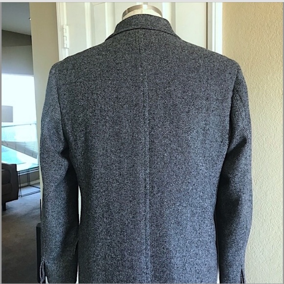 THEORY Mens Herringbone Wool-Blend 3/4 Length Topcoat EUC/sz M - Picture 14 of 16